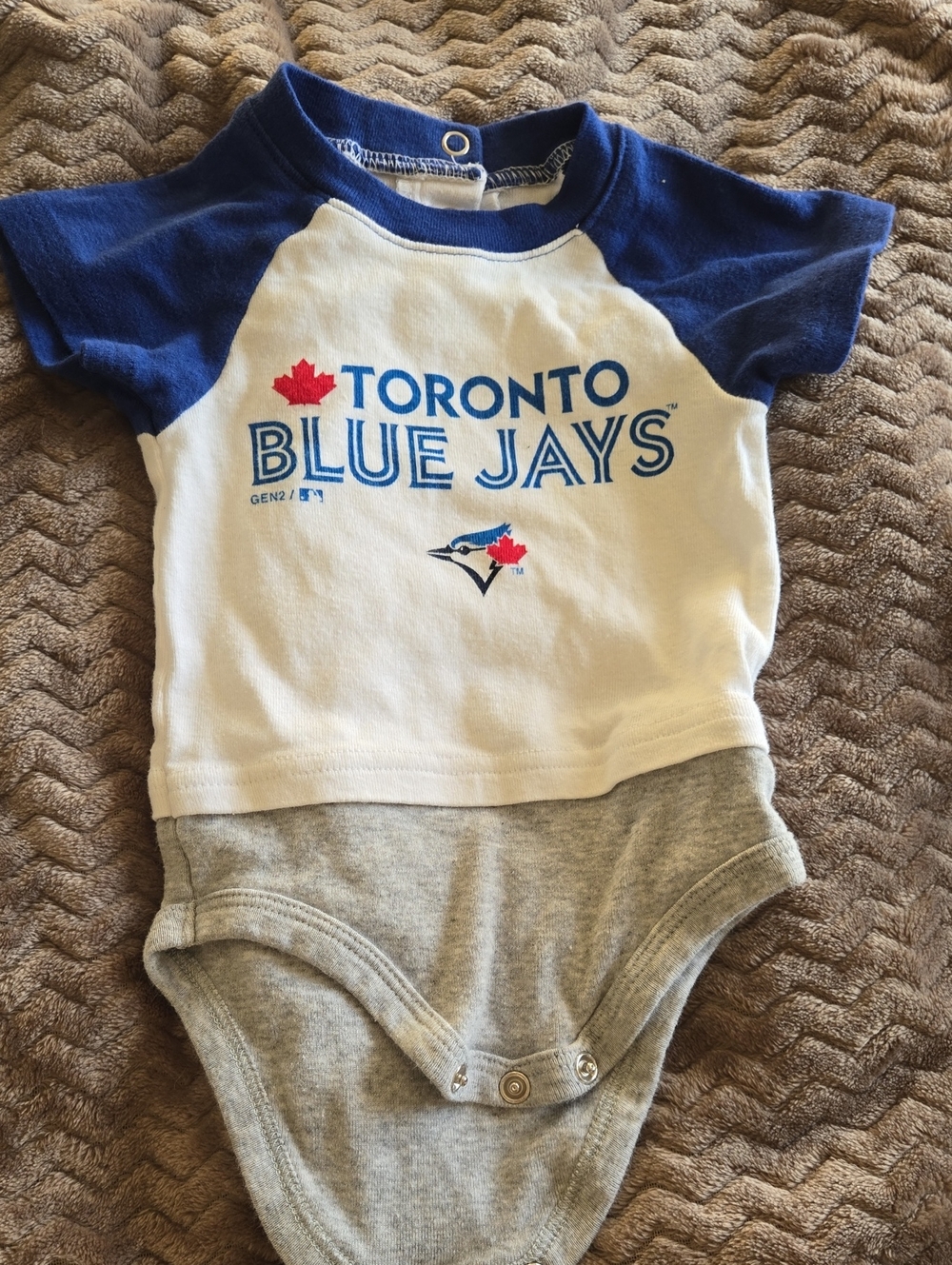 Short Sleeve Baby Onesie- Toronto Blue Jays